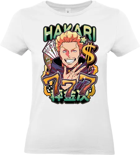 Hakari Jackpot Lucky Gambler JJK Energy - Hakari Kinji, Jujutsu, jackpot technique, lucky gambler, 777 anime, casino manga, otaku birthday gift, JJK rising star - Standard T-Shirt (Frauen)