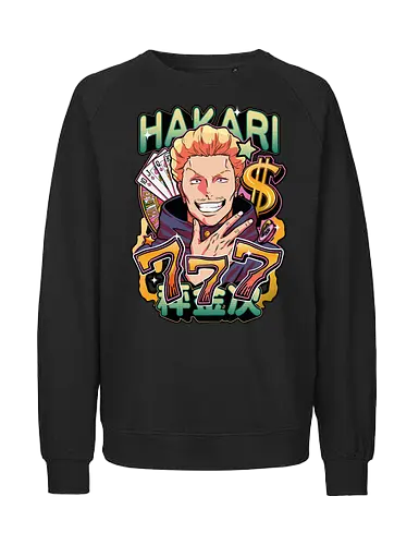 Hakari Jackpot Lucky Gambler JJK Energy - Hakari Kinji, Jujutsu, jackpot technique, lucky gambler, 777 anime, casino manga, otaku birthday gift, JJK rising star - Fairtrade Sweatshirt
