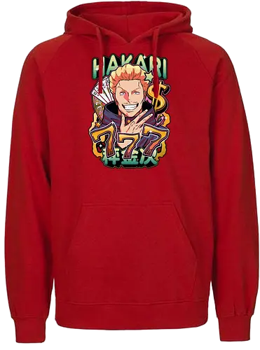 Hakari Jackpot Lucky Gambler JJK Energy - Hakari Kinji, Jujutsu, jackpot technique, lucky gambler, 777 anime, casino manga, otaku birthday gift, JJK rising star - Fairtrade Hoodie