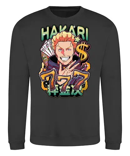 Hakari Jackpot Lucky Gambler JJK Energy - Hakari Kinji, Jujutsu, jackpot technique, lucky gambler, 777 anime, casino manga, otaku birthday gift, JJK rising star - Sweatshirt
