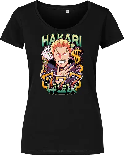 Hakari Jackpot Lucky Gambler JJK Energy - Hakari Kinji, Jujutsu, jackpot technique, lucky gambler, 777 anime, casino manga, otaku birthday gift, JJK rising star - Damen T-Shirt