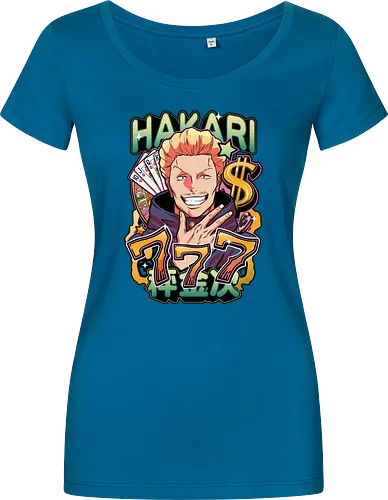 Hakari Jackpot Lucky Gambler JJK Energy - Hakari Kinji, Jujutsu, jackpot technique, lucky gambler, 777 anime, casino manga, otaku birthday gift, JJK rising star - Damen T-Shirt