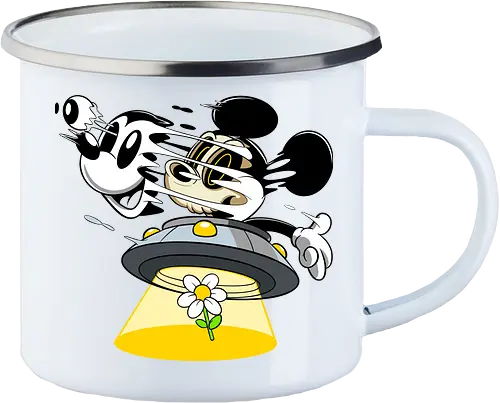 Freaky Alien Maus in UFO - Cartoon Horror Sci-Fi Art - freaky Alien Maus Art, Cartoon Horror Sci-Fi Shirt, Maus UFO dunkles Shirt, Horror Cartoon fliegende Untertasse, Skelett Maus Sci-Fi Art, dunkles rotes Pop Art, alternativer freaky Maus UFO, verrückte Cartoon Sci-Fi Mode, Maus Entführung Blume Art, Underground dunkles Geek Sci-Fi, Horror Nostalgie Cartoon, Punk Maus UFO Cartoon, alternative Sci-Fi Shirt, dunkle Retro Maus Art, chaotischer roter Cartoon Sci-Fi - Emailletasse