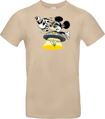 Freaky Alien Maus in UFO - Cartoon Horror Sci-Fi Art - freaky Alien Maus Art, Cartoon Horror Sci-Fi Shirt, Maus UFO dunkles Shirt, Horror Cartoon fliegende Untertasse, Skelett Maus Sci-Fi Art, dunkles rotes Pop Art, alternativer freaky Maus UFO, verrückte Cartoon Sci-Fi Mode, Maus Entführung Blume Art, Underground dunkles Geek Sci-Fi, Horror Nostalgie Cartoon, Punk Maus UFO Cartoon, alternative Sci-Fi Shirt, dunkle Retro Maus Art, chaotischer roter Cartoon Sci-Fi - Standard T-Shirt