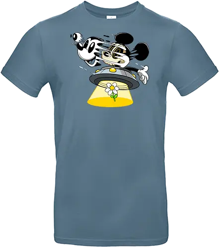 Freaky Alien Maus in UFO - Cartoon Horror Sci-Fi Art - freaky Alien Maus Art, Cartoon Horror Sci-Fi Shirt, Maus UFO dunkles Shirt, Horror Cartoon fliegende Untertasse, Skelett Maus Sci-Fi Art, dunkles rotes Pop Art, alternativer freaky Maus UFO, verrückte Cartoon Sci-Fi Mode, Maus Entführung Blume Art, Underground dunkles Geek Sci-Fi, Horror Nostalgie Cartoon, Punk Maus UFO Cartoon, alternative Sci-Fi Shirt, dunkle Retro Maus Art, chaotischer roter Cartoon Sci-Fi - Standard T-Shirt