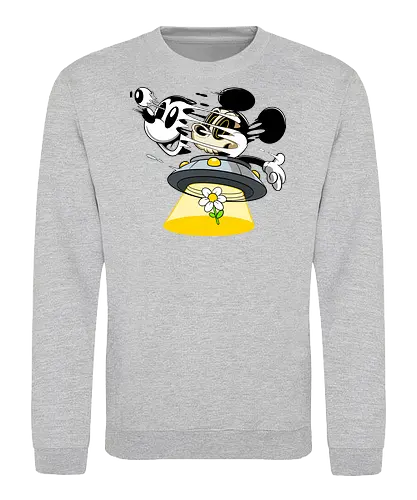 Freaky Alien Maus in UFO - Cartoon Horror Sci-Fi Art - freaky Alien Maus Art, Cartoon Horror Sci-Fi Shirt, Maus UFO dunkles Shirt, Horror Cartoon fliegende Untertasse, Skelett Maus Sci-Fi Art, dunkles rotes Pop Art, alternativer freaky Maus UFO, verrückte Cartoon Sci-Fi Mode, Maus Entführung Blume Art, Underground dunkles Geek Sci-Fi, Horror Nostalgie Cartoon, Punk Maus UFO Cartoon, alternative Sci-Fi Shirt, dunkle Retro Maus Art, chaotischer roter Cartoon Sci-Fi - Sweatshirt