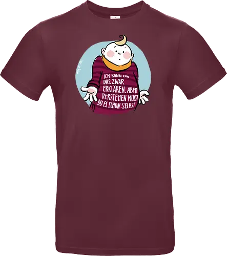 Ich kann dir das zwar erklären.. - Ringelpullisprüche, Ringeldinger, streifenweise, Spruch, Weisheit, Motivation, Ringelpulli, SprücheShirt, Cartoon Illustration, Statement, Handgezeichnet, Humor, Selbstironie, Streifenpulli, Spruchshirt, deutsch - Standard T-Shirt