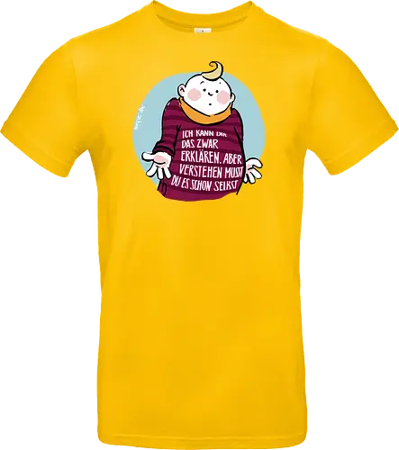 Ich kann dir das zwar erklären.. - Ringelpullisprüche, Ringeldinger, streifenweise, Spruch, Weisheit, Motivation, Ringelpulli, SprücheShirt, Cartoon Illustration, Statement, Handgezeichnet, Humor, Selbstironie, Streifenpulli, Spruchshirt, deutsch - Standard T-Shirt
