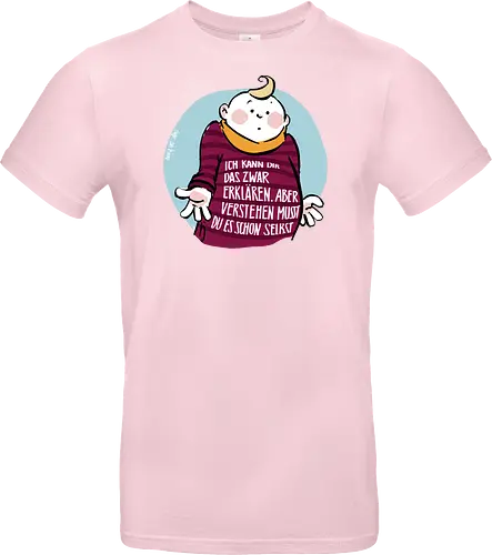 Ich kann dir das zwar erklären.. - Ringelpullisprüche, Ringeldinger, streifenweise, Spruch, Weisheit, Motivation, Ringelpulli, SprücheShirt, Cartoon Illustration, Statement, Handgezeichnet, Humor, Selbstironie, Streifenpulli, Spruchshirt, deutsch - Standard T-Shirt