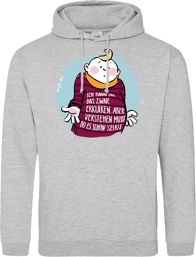 Ich kann dir das zwar erklären.. - Ringelpullisprüche, Ringeldinger, streifenweise, Spruch, Weisheit, Motivation, Ringelpulli, SprücheShirt, Cartoon Illustration, Statement, Handgezeichnet, Humor, Selbstironie, Streifenpulli, Spruchshirt, deutsch - Standard Hoodie