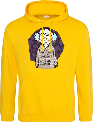 Damit klarzukommen.. - Ringelpulliweisheit, Ringelpulli, Spruch, Weisheit, Lebensweisheit, handgezeichnet, Augeanhirn - Standard Hoodie