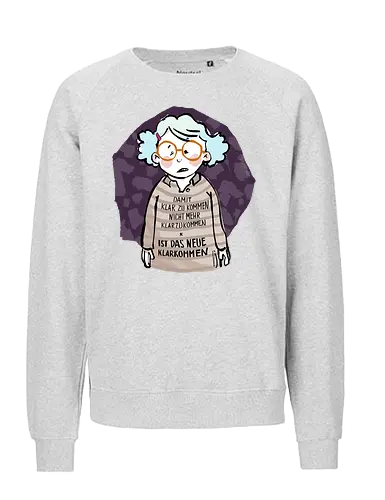 Damit klarzukommen.. - Ringelpulliweisheit, Ringelpulli, Spruch, Weisheit, Lebensweisheit, handgezeichnet, Augeanhirn - Fairtrade Sweatshirt