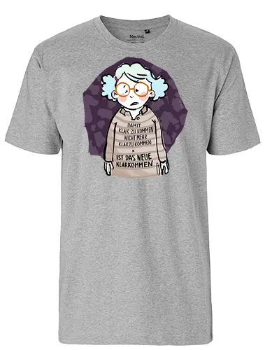 Damit klarzukommen.. - Ringelpulliweisheit, Ringelpulli, Spruch, Weisheit, Lebensweisheit, handgezeichnet, Augeanhirn - Fairtrade T-Shirt