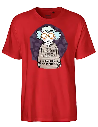 Damit klarzukommen.. - Ringelpulliweisheit, Ringelpulli, Spruch, Weisheit, Lebensweisheit, handgezeichnet, Augeanhirn - Fairtrade T-Shirt