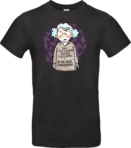 Damit klarzukommen.. - Ringelpulliweisheit, Ringelpulli, Spruch, Weisheit, Lebensweisheit, handgezeichnet, Augeanhirn - Standard T-Shirt