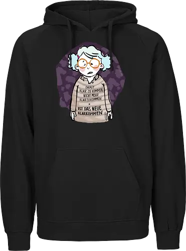 Damit klarzukommen.. - Ringelpulliweisheit, Ringelpulli, Spruch, Weisheit, Lebensweisheit, handgezeichnet, Augeanhirn - Fairtrade Hoodie