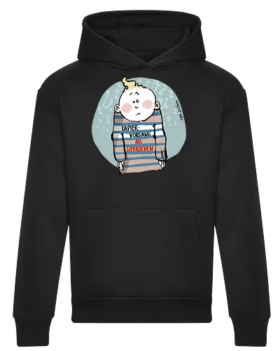 Kapiervorgang abgebrochen - Selbstironie, Streifenpulli, Spruchshirt, deutsch, Ringelpullisprüche, Ringeldinger, streifenweise, Spruch, Weisheit, Motivation, Ringelpulli, SprücheShirt, Cartoon Illustration, Statement, Ostfriesland, Nordsee, Handgezeichnet, Humor - Heavyweight Hoodie