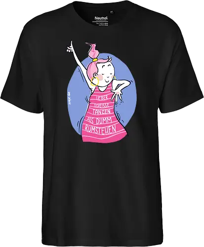 Lieber scheisse tanzen.. - Ringelpulli, Weisheit, Spruch, Motivation - Fairtrade T-Shirt