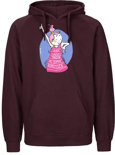 Lieber scheisse tanzen.. - Ringelpulli, Weisheit, Spruch, Motivation - Fairtrade Hoodie