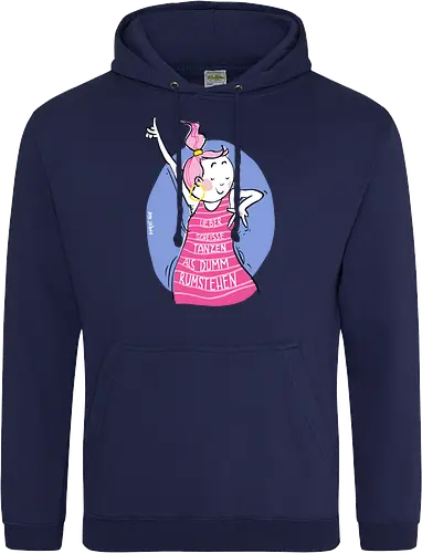 Lieber scheisse tanzen.. - Ringelpulli, Weisheit, Spruch, Motivation - Standard Hoodie