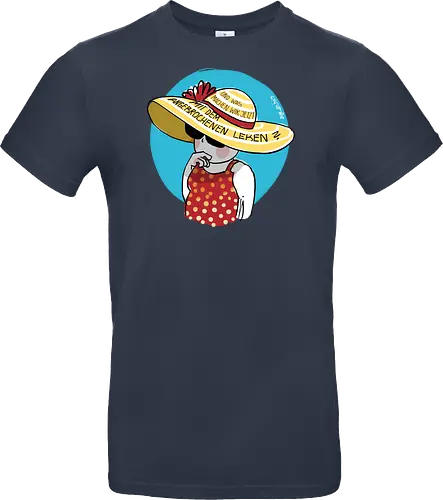 Angebrochenes Leben - ringelpullisprüche, Ringeldinger, streifenweise, Spruch, Weisheit, Motivation, Ringelpulli, deutsch, SprücheShirt, Cartoon Illustration, Statement, Handgezeichnet, Humor, Selbstironie, Streifenpulli, Spruchshirt - Standard T-Shirt