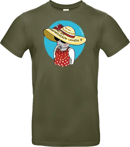 Angebrochenes Leben - ringelpullisprüche, Ringeldinger, streifenweise, Spruch, Weisheit, Motivation, Ringelpulli, deutsch, SprücheShirt, Cartoon Illustration, Statement, Handgezeichnet, Humor, Selbstironie, Streifenpulli, Spruchshirt - Standard T-Shirt