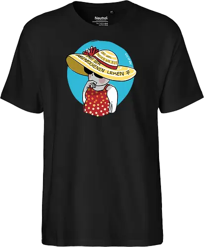 Angebrochenes Leben - ringelpullisprüche, Ringeldinger, streifenweise, Spruch, Weisheit, Motivation, Ringelpulli, deutsch, SprücheShirt, Cartoon Illustration, Statement, Handgezeichnet, Humor, Selbstironie, Streifenpulli, Spruchshirt - Fairtrade T-Shirt