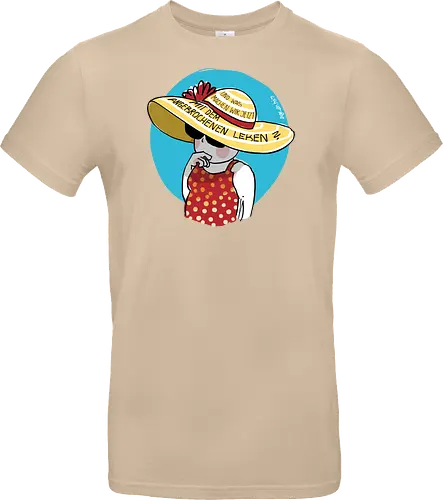 Angebrochenes Leben - ringelpullisprüche, Ringeldinger, streifenweise, Spruch, Weisheit, Motivation, Ringelpulli, deutsch, SprücheShirt, Cartoon Illustration, Statement, Handgezeichnet, Humor, Selbstironie, Streifenpulli, Spruchshirt - Standard T-Shirt