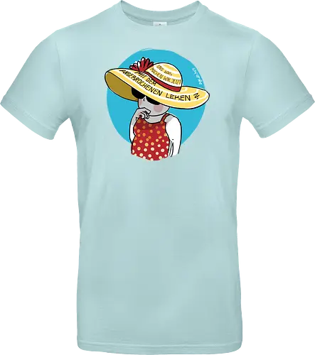 Angebrochenes Leben - ringelpullisprüche, Ringeldinger, streifenweise, Spruch, Weisheit, Motivation, Ringelpulli, deutsch, SprücheShirt, Cartoon Illustration, Statement, Handgezeichnet, Humor, Selbstironie, Streifenpulli, Spruchshirt - Standard T-Shirt