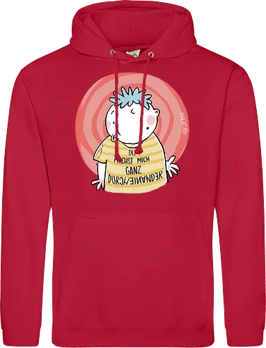 Durcheinander - Spruch, Statement, ringelpullisprüche, Ringeldinger, streifenweise, Weisheit, Motivation, Ringelpulli, SprücheShirt, Cartoon Illustration, Handgezeichnet, Humor, Selbstironie, Streifenpulli, Spruchshirt, deutsch - Standard Hoodie