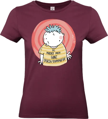 Durcheinander - Spruch, Statement, ringelpullisprüche, Ringeldinger, streifenweise, Weisheit, Motivation, Ringelpulli, SprücheShirt, Cartoon Illustration, Handgezeichnet, Humor, Selbstironie, Streifenpulli, Spruchshirt, deutsch - Standard T-Shirt (Frauen)