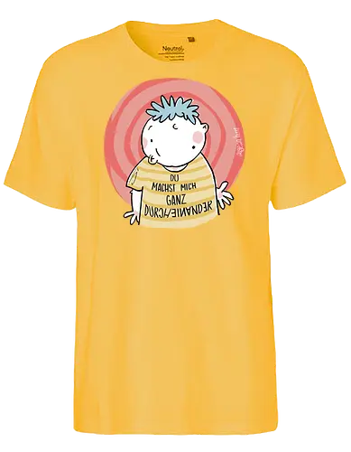 Durcheinander - Spruch, Statement, ringelpullisprüche, Ringeldinger, streifenweise, Weisheit, Motivation, Ringelpulli, SprücheShirt, Cartoon Illustration, Handgezeichnet, Humor, Selbstironie, Streifenpulli, Spruchshirt, deutsch - Fairtrade T-Shirt