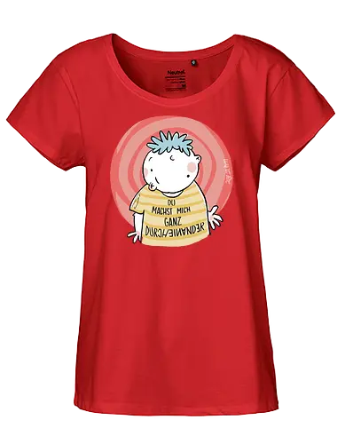 Durcheinander - Spruch, Statement, ringelpullisprüche, Ringeldinger, streifenweise, Weisheit, Motivation, Ringelpulli, SprücheShirt, Cartoon Illustration, Handgezeichnet, Humor, Selbstironie, Streifenpulli, Spruchshirt, deutsch - Fairtrade Girl Shirt