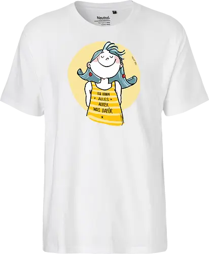 Ich kann alles.. - Ringelpulliweisheit, Ringelpulli, Spruch, Weisheit, Lebensweisheit, handgezeichnet, Augeanhirn - Fairtrade T-Shirt