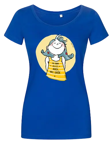 Ich kann alles.. - Ringelpulliweisheit, Ringelpulli, Spruch, Weisheit, Lebensweisheit, handgezeichnet, Augeanhirn - Damen T-Shirt