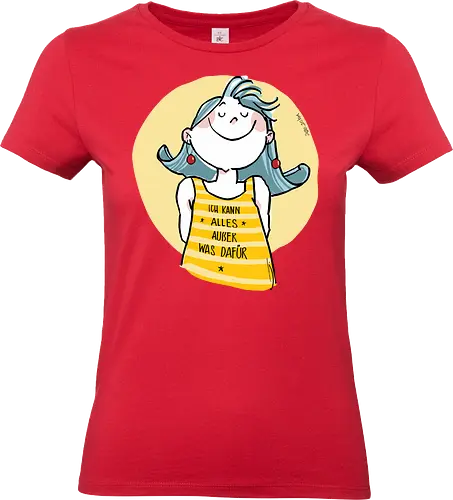 Ich kann alles.. - Ringelpulliweisheit, Ringelpulli, Spruch, Weisheit, Lebensweisheit, handgezeichnet, Augeanhirn - Standard T-Shirt (Frauen)