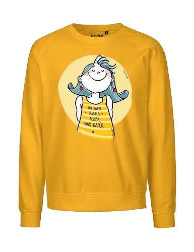 Ich kann alles.. - Ringelpulliweisheit, Ringelpulli, Spruch, Weisheit, Lebensweisheit, handgezeichnet, Augeanhirn - Fairtrade Sweatshirt