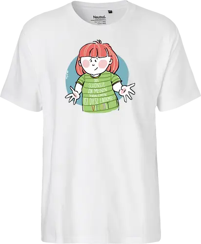 Probleme - Ringelpullisprüche, Ringeldinger, streifenweise, Spruch, Weisheit, Cartoon Illustration, Statement, Handgezeichnet, Humor, Selbstironie, Streifenpulli, Spruchshirt, deutsch, Motivation, Ringelpulli, SprücheShirt - Fairtrade T-Shirt