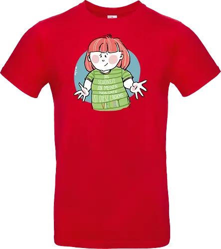 Probleme - Ringelpullisprüche, Ringeldinger, streifenweise, Spruch, Weisheit, Cartoon Illustration, Statement, Handgezeichnet, Humor, Selbstironie, Streifenpulli, Spruchshirt, deutsch, Motivation, Ringelpulli, SprücheShirt - Standard T-Shirt