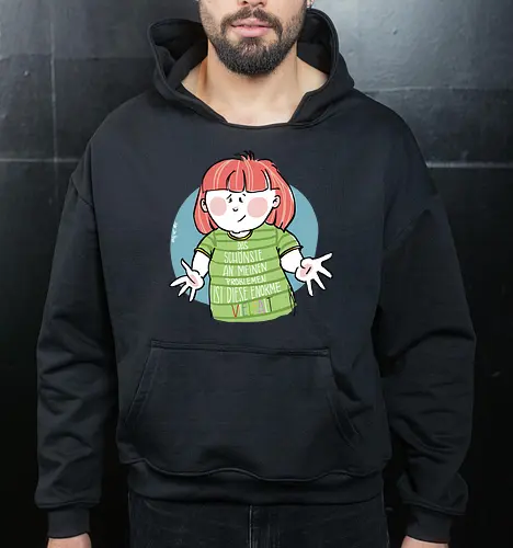 Probleme - Ringelpullisprüche, Ringeldinger, streifenweise, Spruch, Weisheit, Cartoon Illustration, Statement, Handgezeichnet, Humor, Selbstironie, Streifenpulli, Spruchshirt, deutsch, Motivation, Ringelpulli, SprücheShirt - Cropped Hoodie