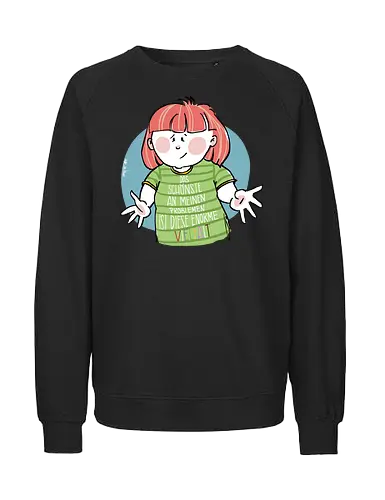 Probleme - Ringelpullisprüche, Ringeldinger, streifenweise, Spruch, Weisheit, Cartoon Illustration, Statement, Handgezeichnet, Humor, Selbstironie, Streifenpulli, Spruchshirt, deutsch, Motivation, Ringelpulli, SprücheShirt - Fairtrade Sweatshirt