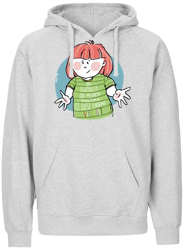 Probleme - Ringelpullisprüche, Ringeldinger, streifenweise, Spruch, Weisheit, Cartoon Illustration, Statement, Handgezeichnet, Humor, Selbstironie, Streifenpulli, Spruchshirt, deutsch, Motivation, Ringelpulli, SprücheShirt - Fairtrade Hoodie
