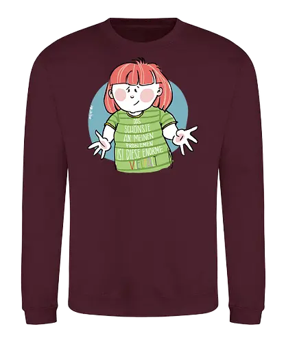 Probleme - Ringelpullisprüche, Ringeldinger, streifenweise, Spruch, Weisheit, Cartoon Illustration, Statement, Handgezeichnet, Humor, Selbstironie, Streifenpulli, Spruchshirt, deutsch, Motivation, Ringelpulli, SprücheShirt - Sweatshirt