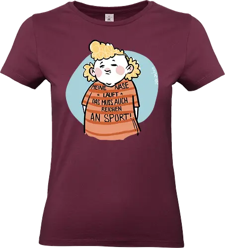 Sport - Ringelpullisprüche, Ringeldinger, Spruchshirt, deutsch, streifenweise, Spruch, Weisheit, Motivation, Ringelpulli, SprücheShirt, Cartoon Illustration, Statement, Ostfriesland, Nordsee, Handgezeichnet, Humor, Selbstironie, Streifenpulli - Standard T-Shirt (Frauen)