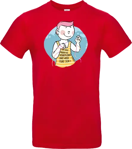 Bunt - Humor, Selbstironie, Streifenpulli, Spruchshirt, deutsch, ringelpullisprüche, Ringeldinger, streifenweise, Spruch, Weisheit, Motivation, Ringelpulli, SprücheShirt, Cartoon Illustration, Statement, Handgezeichnet - Standard T-Shirt