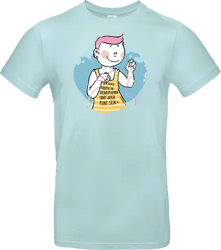 Bunt - Humor, Selbstironie, Streifenpulli, Spruchshirt, deutsch, ringelpullisprüche, Ringeldinger, streifenweise, Spruch, Weisheit, Motivation, Ringelpulli, SprücheShirt, Cartoon Illustration, Statement, Handgezeichnet - Standard T-Shirt