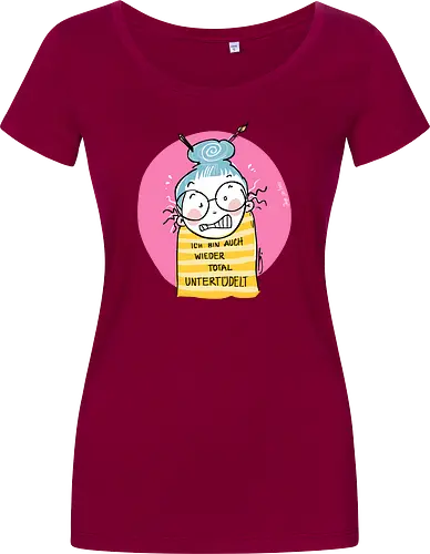 Untertüdelt - ringelpulli, Weisheit, Spruch, Motivation, Tüdeltied - Damen T-Shirt