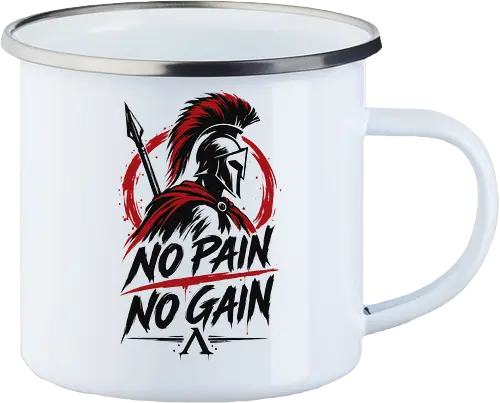 Spartan Discipline – No Pain No Gain - martial arts, fighter, ancient warrior, greek warrior, helmet, spartan, spartaner, no pain no gain, warrior, warrior spirit, discipline, strength, motivation, gym, fitness, bodybuilding, workout, training, spear, battle, courage, power, mindset, determination, toughness, streetwear, gym shirt, fitness shirt, motivational shirt, distressed design, red black, hand drawn, warrior aesthetic - Emailletasse