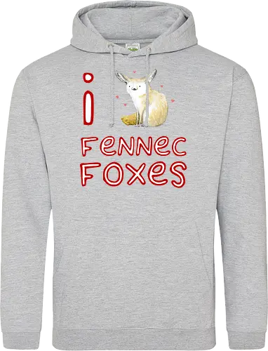 Liebe für den süßen Fuchs der Wüste - Fen¬nek, Wüstenfuchs, Fuchs, süßer Fuchs, süßes Tier, Wildtiere, Natur, Wüste, Illustration, Aquarell, Tierkunst, Tierliebhaber, niedliche Zeichnung, Fauna, Wildtierkunst - Standard Hoodie