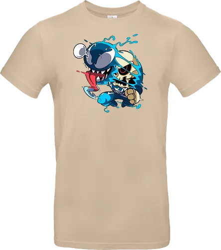Freaky Kreatur - Dunkles Chaos - freaky creature, dunkles monster, horror kunst, creepy art, skelett, monster design, dark cartoon, gothic art, gruselige kreatur, body horror, seltsame kunst, fantasy monster, horror cartoon, dunkle ästhetik, geek art - Standard T-Shirt